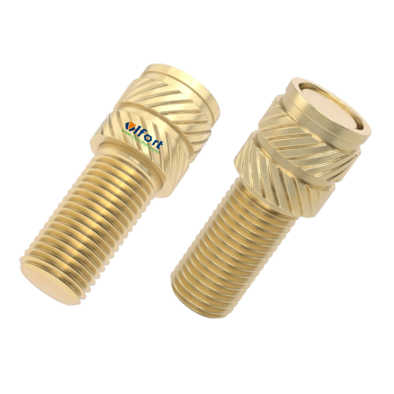 IBA molded-in insert, IBLC blind insert, ITA molded insert, STKA knurled insert, molded-in threaded fastener.png